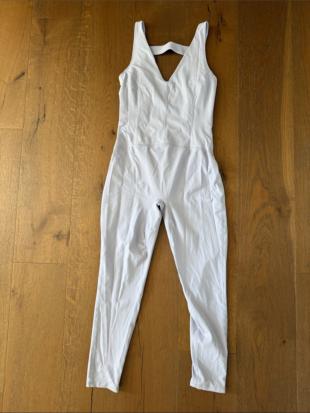 FP Movement by Free People light lavender V‑Neck workout bodysuit